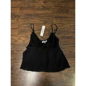 Vigoss Women's Black Sleeveless Top Blouse Sz:L